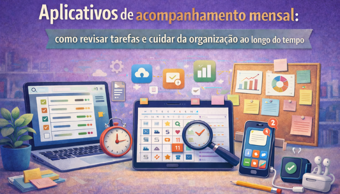 Aplicativos de acompanhamento mensal
