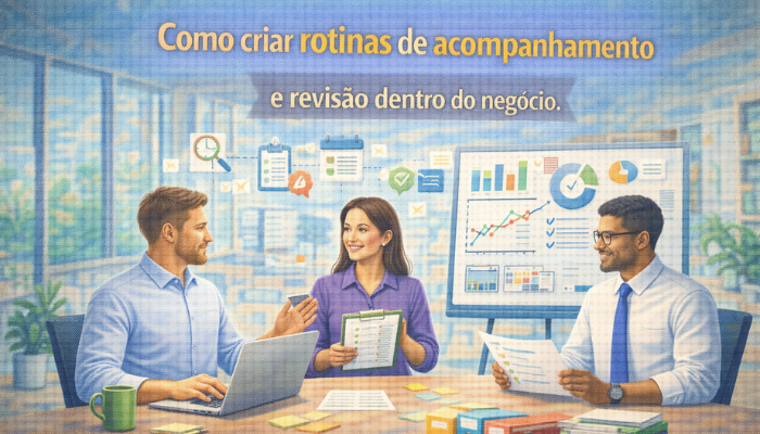 acompanhamento e revisão dentro do negócio