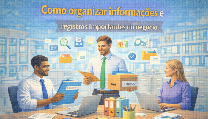 informações e registros importantes do negócio