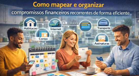 mapear e organizar compromissos financeiros